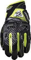 Five Stunt Evo Replica Fiber Fluo Yellow Motorcycle Gloves M