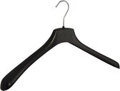 De Kledinghanger Gigant - 40 x Mantel / kostuumhanger kunststof zwart met schouderverbreding, 45 cm