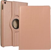 Case2go - Tablet hoes geschikt voor iPad 10.2 2019 / 2020 / 2021 - Draaibare Book Case Cover - Rosé-Goud