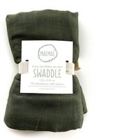 MaeMae Bamboe Swaddle - Moss Green 120x120
