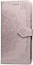 Bookcase pour Apple iPhone 6 - iPhone 6s - Vieux Rose - Fleurs - Étui Portefeuille
