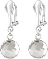 ARLIZI 1804 Oorclips Swarovski Kristal transparant - Sterling Zilver - 3 cm