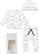 Noppies Giftset Unisex (3delig) Snow White met vlekprint - Maat 56