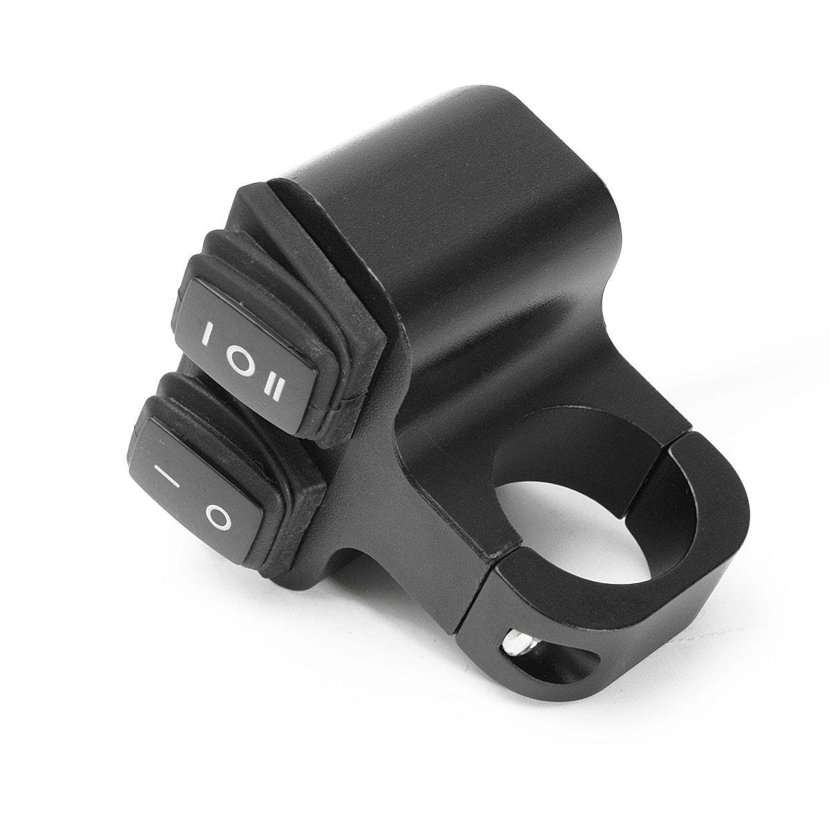 Motorfiets Stuurschakelaar - CNC Aluminium Motorfiets Stuur 1inch 25mm Koplamp Spotlight Dubbele Schakelaar Stuur Dubbele Controle Knop Schakelaar
