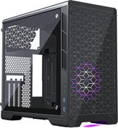 MetallicGear Neo-G V2 Mini-ITX Case, Compact Chassis, Sand blasted aluminum, Tempered Glass panels, Black