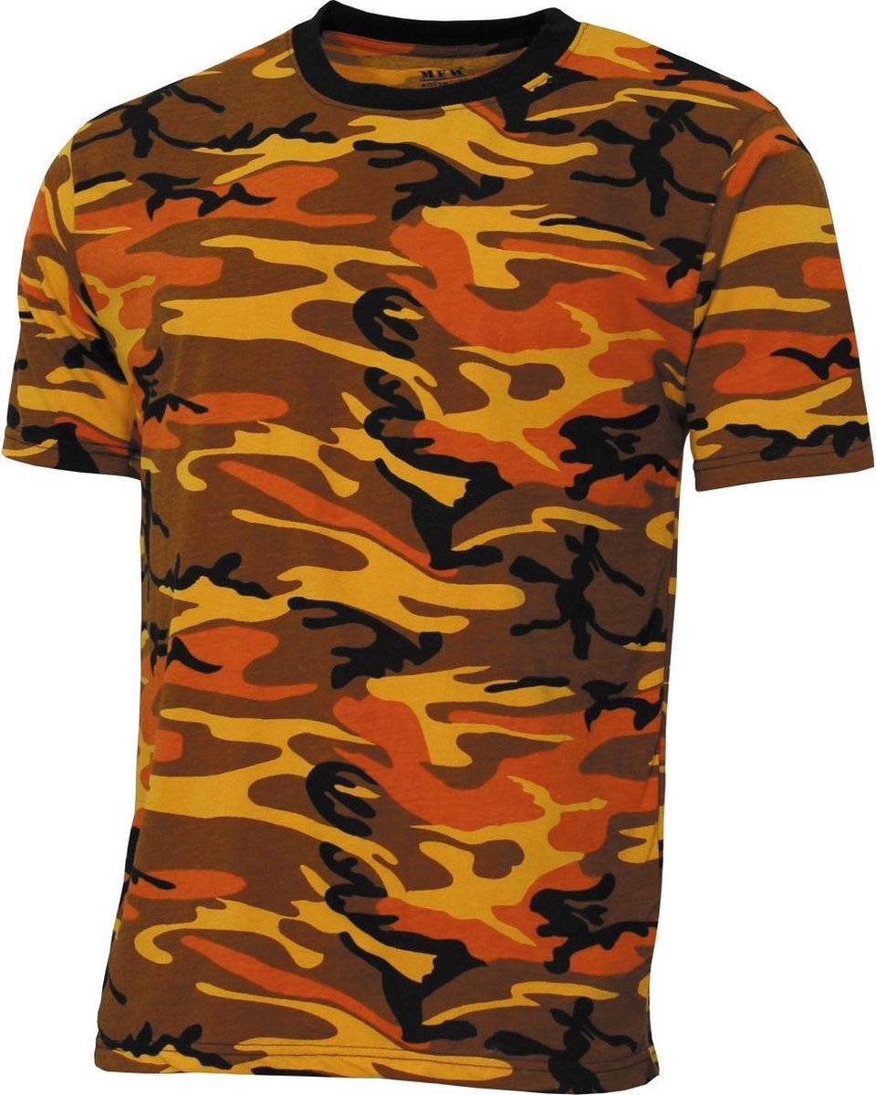MFH US T-shirt “Streetstyle” camo 145 g/m² Oranje