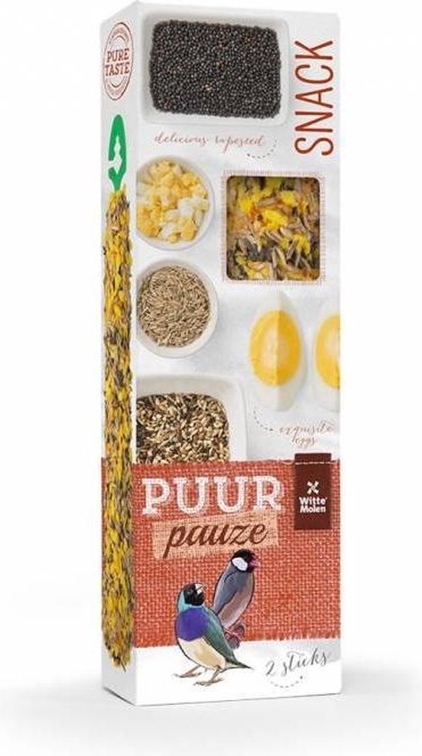 Witte Molen Puur Pauze Sticks Brokkoli & Tomate 110 G - Snack Für Nagetiere, 3x Gebackene Stangen, Gesund