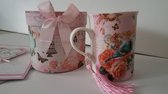 Mok Bird Flower Butterfly ceramic met tassel in giftbox Moederdag Cadeau Cadeau Vrouw