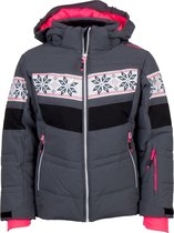 CMP Wintersportjas - Maat 140  - Meisjes - grijs/wit/zwart/roze