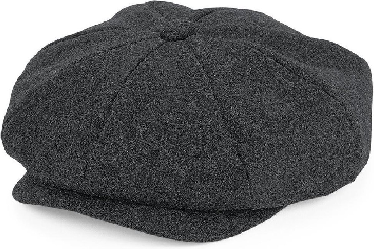 Senvi Bakker Boy Flatcap - Kleur Donker Grijs Mêlee - S/M