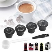 Hervulbare Koffie Cups -  Met Gratis Maatlepel - Duurzaam - Set Van 4 Stuks