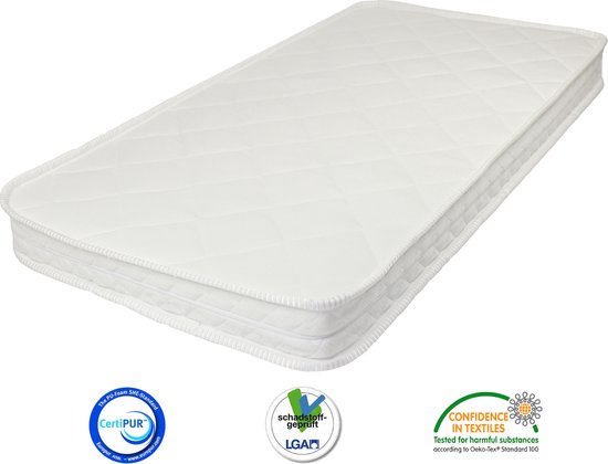 Matrassenmaker - matras 90x195 dubbeldoek koudschuim HR40 met rits