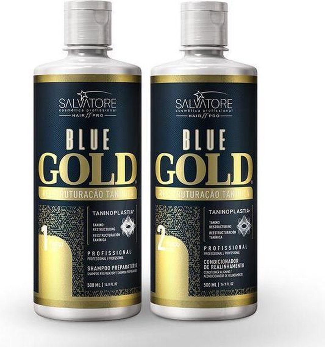 KIT LISSAGE BRÉSILIEN | BLUE GOLD SALVATORE | 2 X 1000 ML