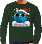 Foute Kerst trui / sweater - Christmas party - coole kerstbal - groen voor heren - kerstkleding / kerst outfit 2XL (56)