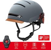 Livall Fietshelm Blauw 270º ingebouwde verlichting met afstandsbediening | Unisex Helm M/L (57-61cm) | SOS-Alert | Wielren / Mountainbike Helm