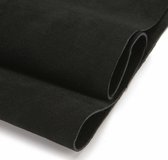 Zwart leer suede 60X30 cm Echt Rundleder
