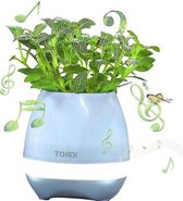 BN Projects® Tokqi – LED bloempot met geluid blauw