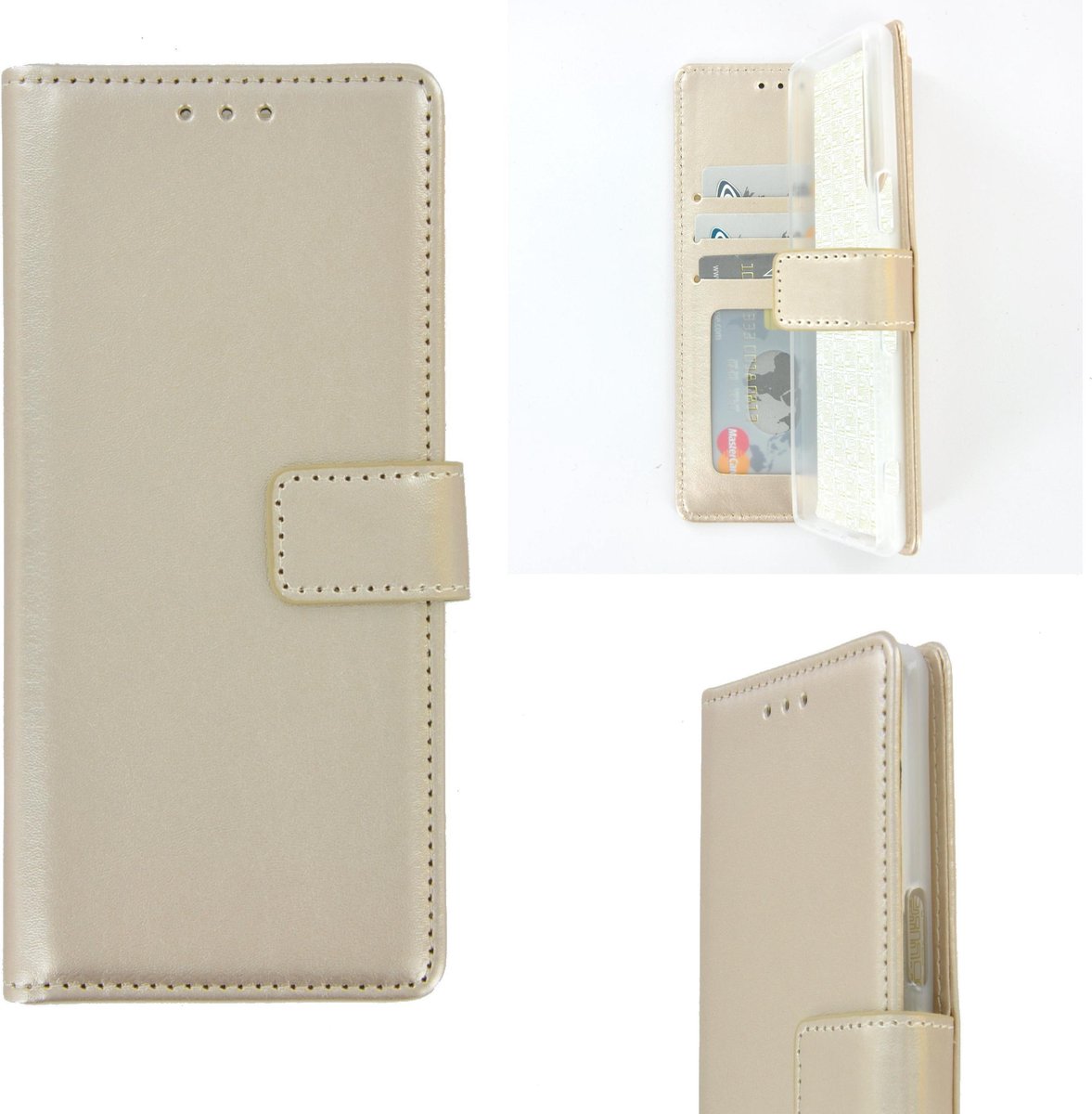 Pearlycase Hoes Wallet Book Case Goud Geschikt voor Sony Xperia 5