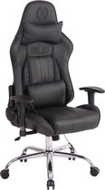 Game stoel - Bureaustoel - Sportief - Massage - Kunstleer - Zwart - 45x54x138 cm