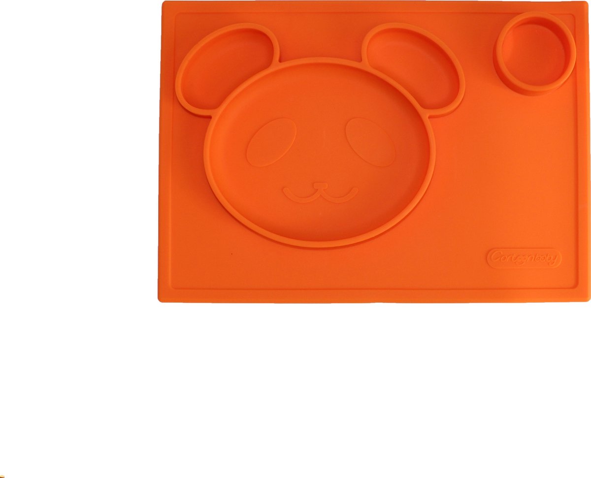 Anti-slip silicone 3D kinder placemat Beer Oranje | Kinderplacemat | Anti Slip | Super leuk | By TOOBS