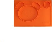 Anti-slip silicone 3D kinder placemat Beer Oranje | Kinderplacemat | Vaatwasser bestendig | Anti Slip | Super leuk | By TOOBS