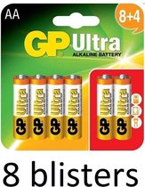 96 Stuks(8 Blister a 12 st) GP Ultra AA Alkaline