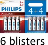 48 Stuks (6 Blisters a 8 st) Philips Power Alkaline Batterij LR6P8BP/10