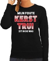 Foute kersttrui / sweater Mijn foute kerst trui zit in de was zwart voor dames - kerstkleding / christmas outfit XL (42)