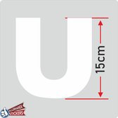 Plakletter U wit