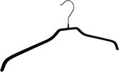De Kledinghanger Gigant - 30 x Blouse / shirthanger metaal met zwarte anti-slip coating, 46 cm