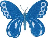 Jessidress Grote Haar clips Vlinder met pailletten - Blauw