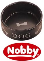 Nobby eetbak dog opdruk bruin 15 cm