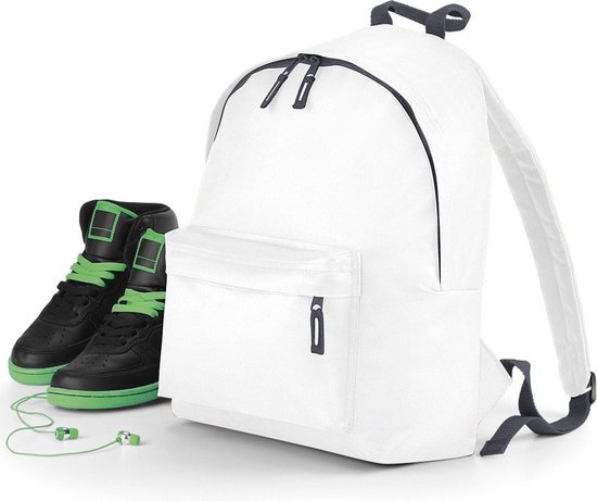 Bagbase Junior Fashion Backpack - White, 14L Capacity, Lightweight School & Daypack - View #3
