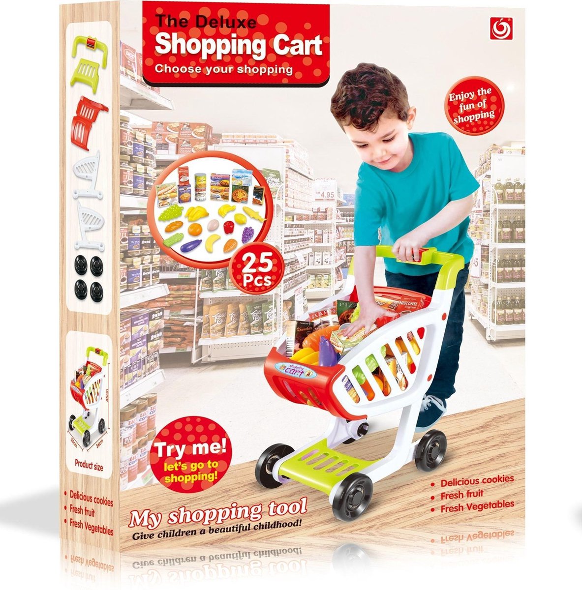 Rose- 25Pcs/ Ensemble Enfants Shopping Caisse Enregistreuse