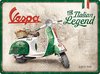 Wandbord - Vespa The Italian Legend - 30x40 cm