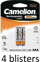 Camelion AAA oplaadbare batterijen 900mah - 8 batterijen