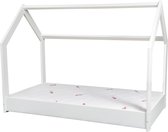 Houten bed - Huisbed - kinderbed - peutebed - 190x90 - Incl. matras -  Scandinavische stijl - Wit