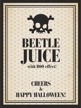 Halloween Fles Etiket Beetle Juice 10st