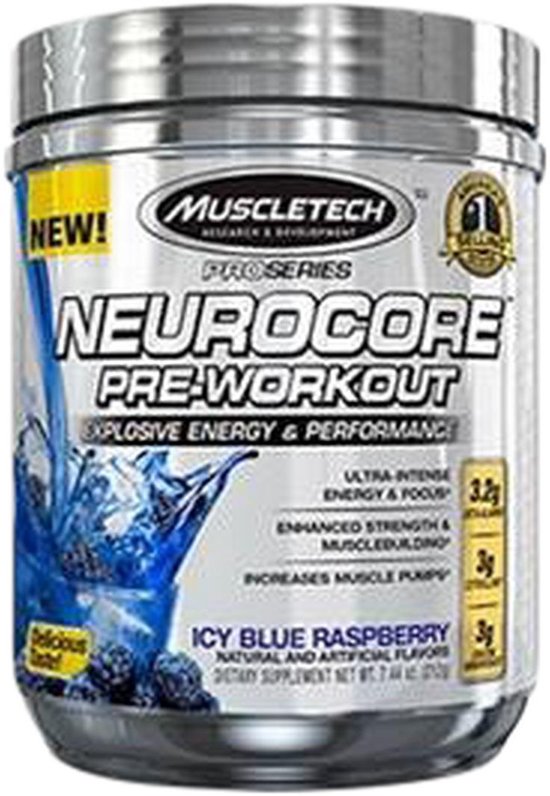 Muscletech Neurocore series 220 gram / 48 doseringen Icy Blue Raspberry