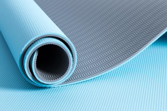 Ellylife Yogamat, extra dik, 6 mm lang en breed, 190 × 68 cm, antislip, natuurlijk rubber, TPE, met riem, voor yoga, pilates, fitness thuis