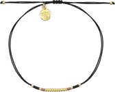 Mint15 Armband 'Tiny Beads Bracelet – Black' - Goud