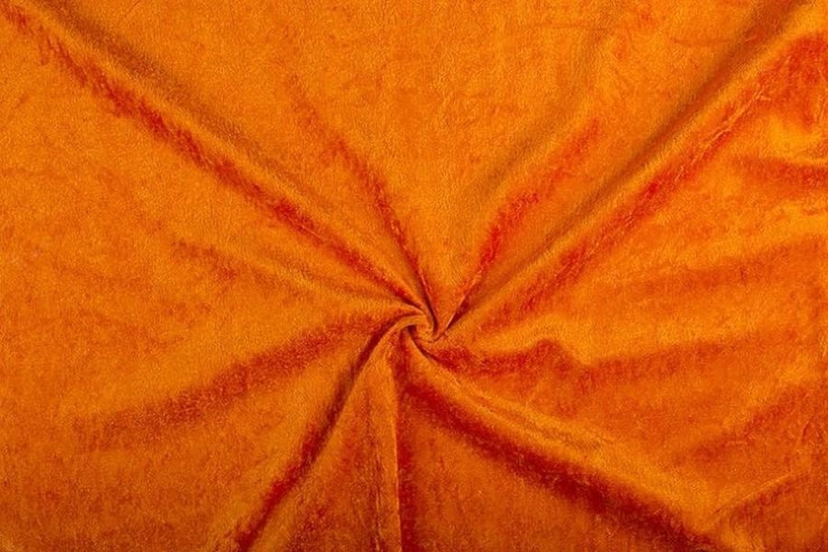 Afbeelding van product Velours de panne stof - Donker oranje - 50 meter