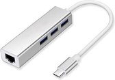 Garpex® USB C Hub naar USB A met Ethernet Switch - USB C naar USB A Adapter - 3-poorts