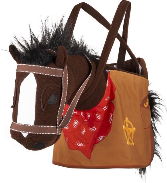 Profeet Peer schraper Equus.toys - Verkleed paard met Cowboy dekje, bruin speelgoed paard |  bol.com