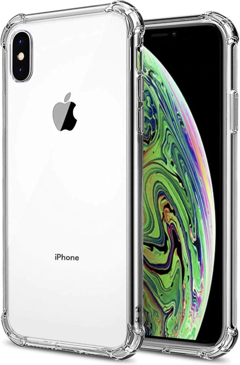 Geschikt voor Luxe Shockproof Back cover voor Apple iPhone XS Max - Transparant - Soft TPU