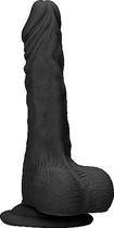 Realistic Dildo With Balls - 20 cm - Black