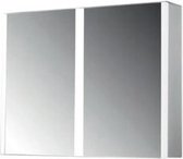 Spiegelkast twee-deurs met LED verlichting en spiegelverwarming 80x70x13cm - Casio Eastbrook