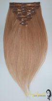 Clip-in Hairextensions  "Ash Blond" 100 % echt haar 50 cm 100 gram.