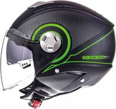 Helm MT City-Eleven sv Tron zwart/groen L