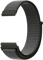 SmartphoneClip® Nylon 22mm Grijs/Zwart bandje geschikt voor Samsung Galaxy Watch 46mm & Samsung Gear S3
